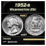 1952-s Washington Quarter 25c ms67 SEGS