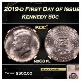 NGC 2019-d Kennedy Half Dollar First Day of Issue