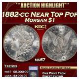 1882-cc Morgan Dollar Near Top Pop $1 ms67 SEGS