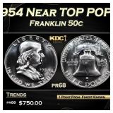 1954 Proof Franklin Half Dollar Near TOP POP! 50c