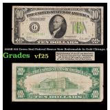 1928B $10 Green Seal Federal Reseve Note Redeemabl