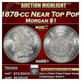 1878-cc Morgan Dollar Near Top Pop! $1 ms66+ SEGS
