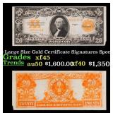 1922 $20 Large Size Gold Certificate Grades xf+ Si