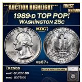 1989-d Washington Quarter TOP POP! 25c ms67+ SEGS