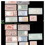 Group of 10 Foreign Banknotes - Wide Variety of Co