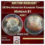 NGC 1879-s Morgan Dollar Monster Rainbow Toned $1