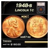 1948-s Lincoln Cent 1c ms67 rd SEGS