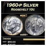 1960-p Roosevelt Dime Silver 10c ms66+ SEGS