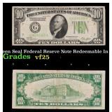 1928B $10 Green Seal Federal Reseve Note Redeemabl