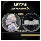 1977-s Proof Jefferson Nickel 5c Grades pr69 dcam