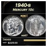 1940-s Mercury Dime 10c ms67 SEGS