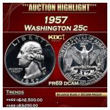 1957 Proof Washington Quarter 25c pr69 dcam SEGS