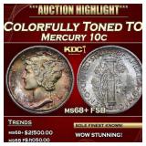 1941-s Mercury Dime Colorfully Toned TOP POP! 10c