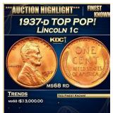 1937-d Lincoln Cent TOP POP! 1c ms68 rd SEGS