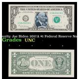 Novelty Joe Biden 2017A $1 Federal Reserve Note, C