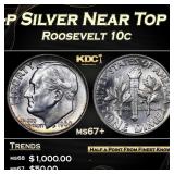 1960-p Roosevelt Dime Silver Near Top Pop! 10c ms6