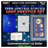 1986 United States Mint Prestige Proof Set 7 Coins