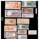Group of 10 Foreign Banknotes - Wide Variety of Co