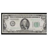 1928A $100 Green Seal Federal Reserve Note "Redeem