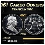 1961 Proof Franklin Half Dollar Cameo Obverse 50c