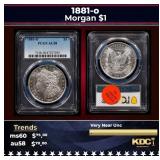 PCGS 1881-o Morgan Dollar $1 au58 PCGS
