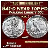 1941-d Walking Liberty Half Dollar Near Top Pop! 5