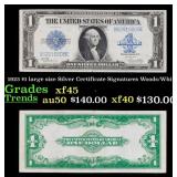 1923 $1 large size Silver Certificate Grades xf+ S