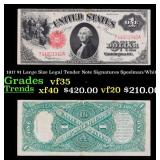 1917 $1 Large Size Legal Tender Note Grades vf++ S