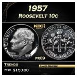 1957 Proof Roosevelt Dime 10c pr69 SEGS