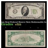 1928B $10 Green Seal Federal Reseve Note Redeemabl
