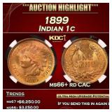 NGC 1899 Indian Cent 1c ms66+ rd CAC NGC