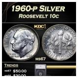 1960-p Roosevelt Dime Silver 10c ms67 SEGS