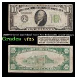 1928B $10 Green Seal Federal Reseve Note Redeemabl