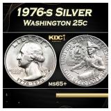 1976-s Silver Washington Quarter 25c Grades ms65+