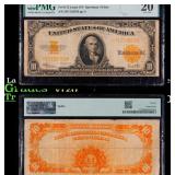 1922 $10 Large Size Gold Certificate vf20 PMG Sign
