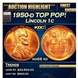1950-d Lincoln Cent TOP POP! 1c ms68 rd SEGS