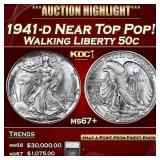 1941-d Walking Liberty Half Dollar Near Top Pop! 5