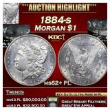 1884-s Morgan Dollar 1 ms62+ PL USCG