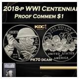 2018-p WWI Centennial Proof Modern Commem Dollar $