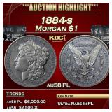 1884-s Morgan Dollar 1 Choice AU/BU Slider PL USCG