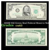 1950D $50 Green Seal Federal Reserve Note Grades S