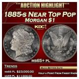 1885-s Morgan Dollar Near Top Pop $1 ms65+ pl SEGS