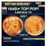 1945-s Lincoln Cent TOP POP! 1c ms68 rd SEGS