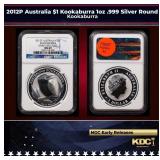 NGC 2012P Australia $1 Kookaburra 1oz .999 Silver