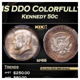 PCGS 1966 SMS DDO Kennedy Half Dollar Colorfully T