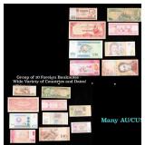 Group of 10 Foreign Banknotes - Wide Variety of Co