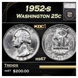 1952-s Washington Quarter 25c ms67 SEGS