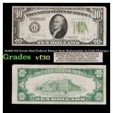 1928B $10 Green Seal Federal Reseve Note Redeemabl