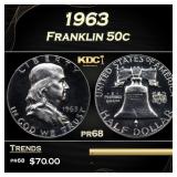 1963 Proof Franklin Half Dollar 50c pr68 SEGS
