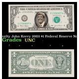 Novelty John Kerry 2003 $1 Federal Reserve Note, C